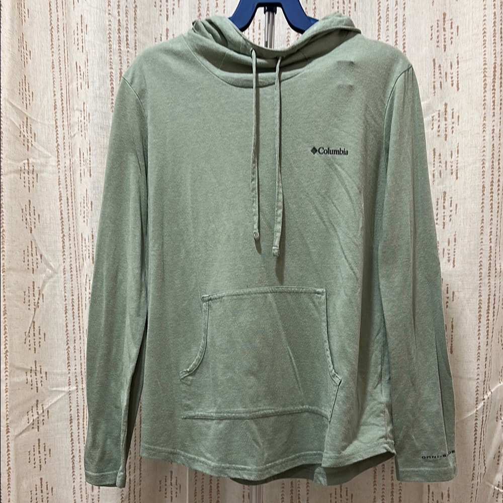 Columbia Green Hoodie Sweatshirt Lightweight Casual